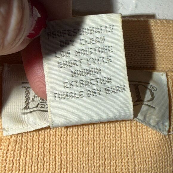 Vintage Lands’ End Tan Cotton Cardigan Button Front Pockets Women’s XL - Picture 8 of 11